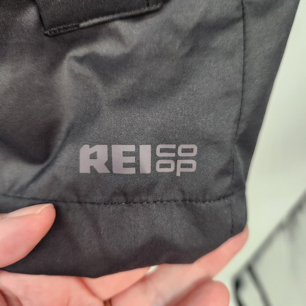 REI CO-OP Black Lightweight Full Zip Hooded Rain Jacket Windbreaker Men's L - Picture 7 of 11
